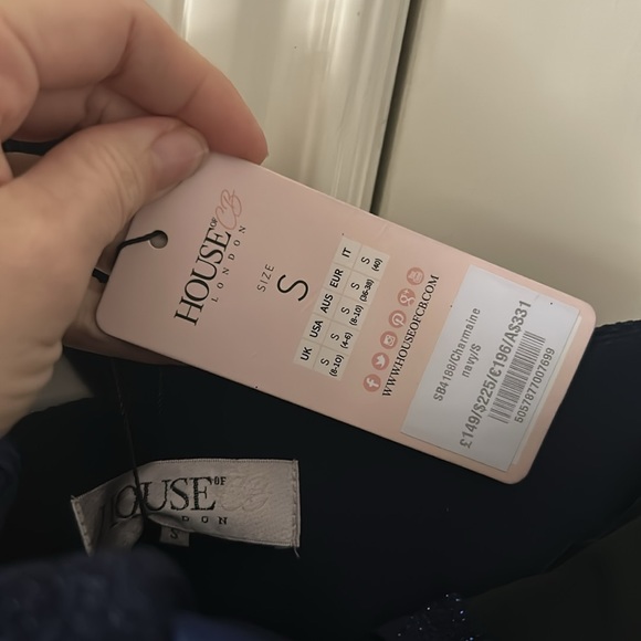 House of cb London midnight blue Charmaine corset maxi dress small - Picture 11 of 15